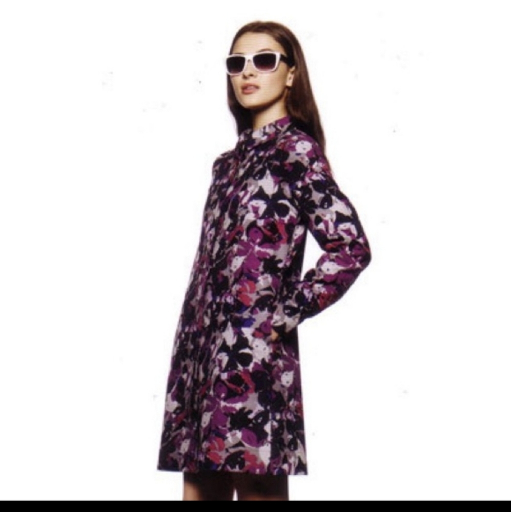 Thakoon for Target Abstract Floral Design Trench Coat